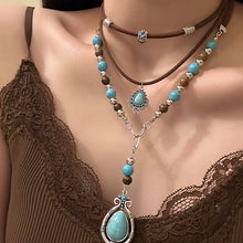 Load image into Gallery viewer, Bohemian Ethnic Style Necklace Design Sense Multi-layer Stacked Collarbone Chain