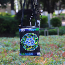 Load image into Gallery viewer, Ethnic Style Tribal Embroidery Flower Crossbody 6.5 Inch Mobile Phone Bag Hanging Neck Mobile Phone Bag