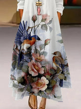 Load image into Gallery viewer, New  Pop Print Long Sleeve Dress Women&#39;s Irregular Hem Long Skirt