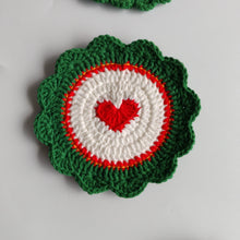 Load image into Gallery viewer, Hand-crocheted Christmas Coaster Wool Love Apple Coaster Christmas Gift