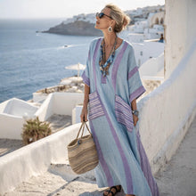 Load image into Gallery viewer, Summer Elegant Large Size Printing Long Pendulum Dress