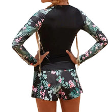 Load image into Gallery viewer, New Swimwear Long sleeved Digital Printed Conservative Women&#39;s Split Bikini Swimwear