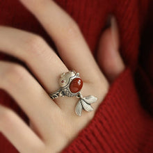 Load image into Gallery viewer, 925 Silver Retro New Tibet Style Lucky Little Fat Fish Koi Ring
