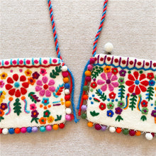 Load image into Gallery viewer, Nepal handmade wool felt floret shoulder bag Messenger bag Mori female mobile phone bag