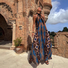 Load image into Gallery viewer, Summer New Positioning Printing Suspender Pendulum Dress