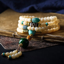 Load image into Gallery viewer, Tibetan Jewelry Yak Bone Bucket Bead Bracelet Wenwan Zakiram Bone Tag Bracelet Ethnic Style Jewelry