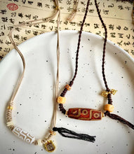 Load image into Gallery viewer, Original Ethnic Tibetan Style Natural Stone Nine-eyed Dzi Beads Zakiram Vajra Pestle Lucky Necklace Retro Compilation