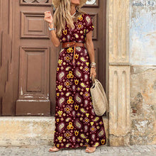 Load image into Gallery viewer, Summer New Dress Bohemian Short Sleeve Printed Dress
