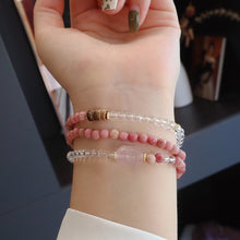 Load image into Gallery viewer, New Tibetan Natural Red Stone Multi-circle Bracelet Powder Crystal Star Moon Bodhi Olive Multi-circle Bracelet