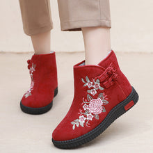 Load image into Gallery viewer, Cloth Shoes, Women&#39;s Cotton Shoes, Winter Plush Insulation, Mother&#39;s Shoes, Retro Ethnic Style Embroidered Shoes, Short Boots, Grandmother&#39;s Shoes