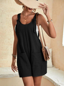 Women's Clothing Summer Casual Fashion Suspender Shorts Jumpsuit