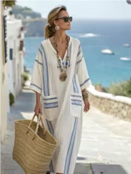 Summer Elegant Large Size Printing Long Pendulum Dress