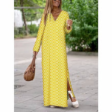 Load image into Gallery viewer, Summer New Products Fashion Printing V-neck Long Dress Women