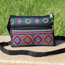Load image into Gallery viewer, Ethnic Embroidery Single Shoulder Crossbody Bag Double Layer Zipper Bag