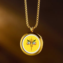 Load image into Gallery viewer, Tangka Gawu Box Zalam Tangka Prajna Eye Wealth God Eye can be opened to hold things Zalam Pendant