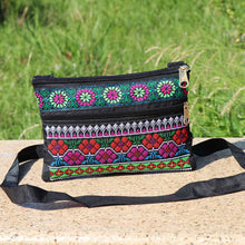 Load image into Gallery viewer, Ethnic Embroidery Single Shoulder Crossbody Bag Double Layer Zipper Bag