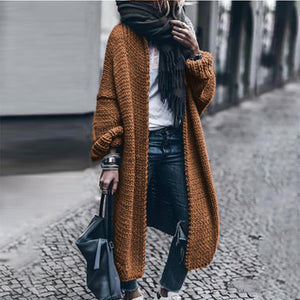Fall/Winter New Long Sleeve Knitted Cardigan Casual Loose Fit Cardigan Knitted Sweater Jacket