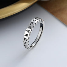 Load image into Gallery viewer, S925 Sterling Silver Hot Selling Heart Sutra Six Words Ring