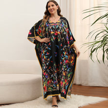 Load image into Gallery viewer, Plus Size Dress Beach Smock Bohemian Vacation Gown Bikini Sun Protection Cover up