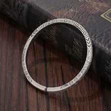 Load image into Gallery viewer, Ethnic Style S999 Full Silver Vintage Solid Solid Couple Opening Simple Handmade Silver Bracelet