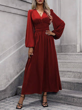 Load image into Gallery viewer, Autumn and Winter New Women&#39;s Lantern Sleeves with High Split Ends Dress