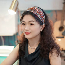 Load image into Gallery viewer, Variable Width Exquisite Embroidery Ethnic Style Headband, Wide Edge Headband Women&#39;s New Model
