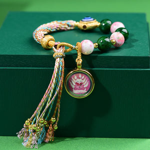 Tibetan Hand Rope, Fragrant Gray and Glazed Bracelet, God of Wealth Tangkagawu Box Hand Rope, Hand-woven Tibetan Hand Rope for Men and Women