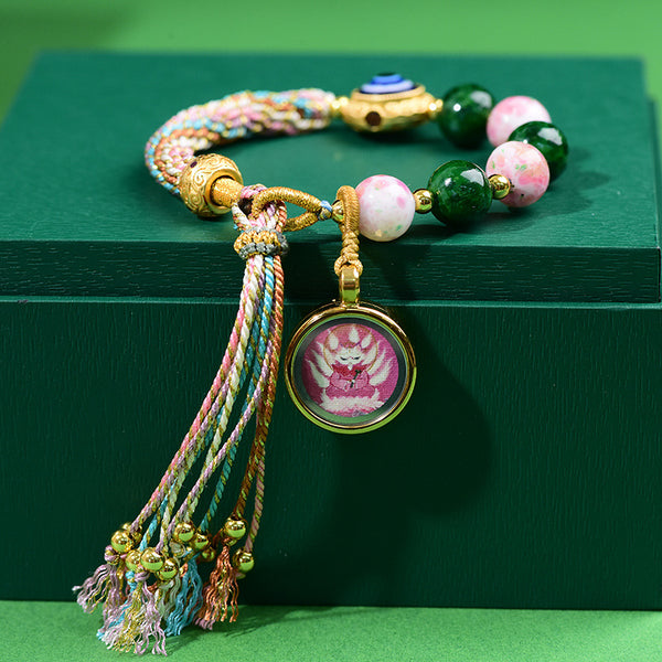 Tibetan Hand Rope, Fragrant Gray and Glazed Bracelet, God of Wealth Tangkagawu Box Hand Rope, Hand-woven Tibetan Hand Rope for Men and Women