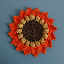 Load image into Gallery viewer, Non-slip Hand-woven Exquisite Large Coaster Sweet Wool Crocheted Vase Mat New Handmade Knitted Flower