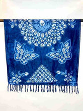 Load image into Gallery viewer, New Blue Dye Tie Scarf Ethnic Style Tie Dye Retro Large Shawl Long Detached Tibetan Blue Art Wax Dyed Scarf