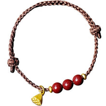Load image into Gallery viewer, Purple Sand Hand Rope Good Luck Beads Hand-woven Bracelet