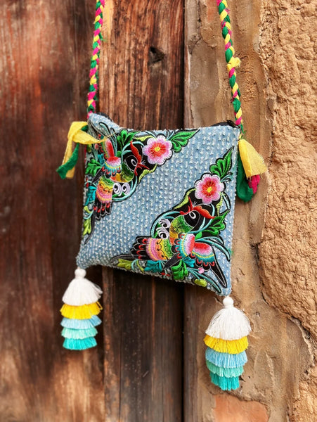 Ethnic Style Embroidered Bag, Change Bag