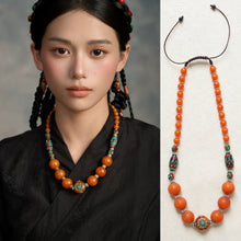 Load image into Gallery viewer, Tibetan Jewelry Necklace, Nepalese Necklace, Tibetan Xizang Beeswax Necklace