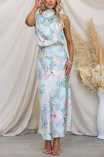 Load image into Gallery viewer, Summer New Light Mature Style Sleeveless Lace Printed Satin Dress