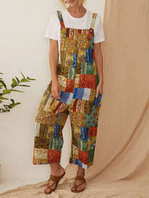Load image into Gallery viewer, Women&#39;s Clothing Bohemian Character Print Suspenders Jumpsuit