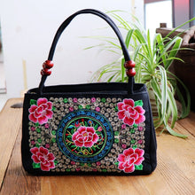 Load image into Gallery viewer, Ethnic Style Bag with Double-sided Embroidery and Canvas Small Bag for Women&#39;s Double-layer Handbag Casual Trend Retro