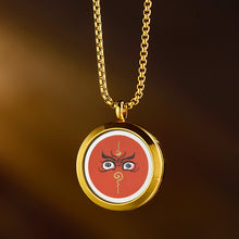 Load image into Gallery viewer, Tangka Gawu Box Zalam Tangka Prajna Eye Wealth God Eye can be opened to hold things Zalam Pendant