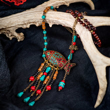 Load image into Gallery viewer, Nepal Retro Ethnic Style Long Necklace Sweater Chain Tibetan Beaded Fringed Necklace