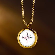 Load image into Gallery viewer, Tangka Gawu Box Zalam Tangka Prajna Eye Wealth God Eye can be opened to hold things Zalam Pendant