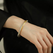 Load image into Gallery viewer, 925 Silver Retro New Color Matching Tang Grass Pattern Mobius Bracelet Ethnic Style Female Niche Design High Sense