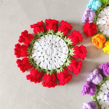 Load image into Gallery viewer, Hand Crocheted Wool Lily of The Valley Coaster Thermal Insulation Pad Small Bouquet for Girls Gifts