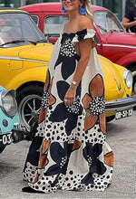 Load image into Gallery viewer, Summer New Pocket Off Shoulder Print Loose Relaxed Dopamine Dress