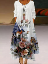 Load image into Gallery viewer, New  Pop Print Long Sleeve Dress Women&#39;s Irregular Hem Long Skirt