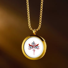 Load image into Gallery viewer, Tangka Gawu Box Zalam Tangka Prajna Eye Wealth God Eye can be opened to hold things Zalam Pendant