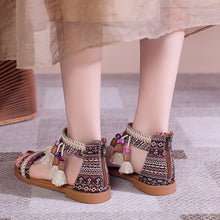 Load image into Gallery viewer, Bohemian Summer New Ethnic Fairy Open Toe Beaded Roman Sandals