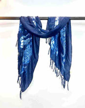 Load image into Gallery viewer, New Blue Dye Tie Scarf Ethnic Style Tie Dye Retro Large Shawl Long Detached Tibetan Blue Art Wax Dyed Scarf