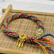 Load image into Gallery viewer, Tibet Hand-woven Diamond Rope Hand Rope Bracelet Jewelry Gifts