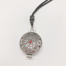 Load image into Gallery viewer, Silver Vintage Gawu Box Amulet Necklace Pendant Handmade Sweater Chain