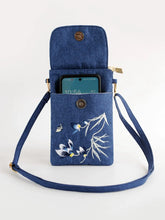 Load image into Gallery viewer, Embroidery Flower Bag Women&#39;s Cotton and Linen Cloth Messenger Bag Small Bag Change Bag Close-fitting Mobile Phone Bag Ethnic Style Mobile Phone Bag