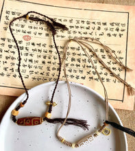 Load image into Gallery viewer, Original Ethnic Tibetan Style Natural Stone Nine-eyed Dzi Beads Zakiram Vajra Pestle Lucky Necklace Retro Compilation